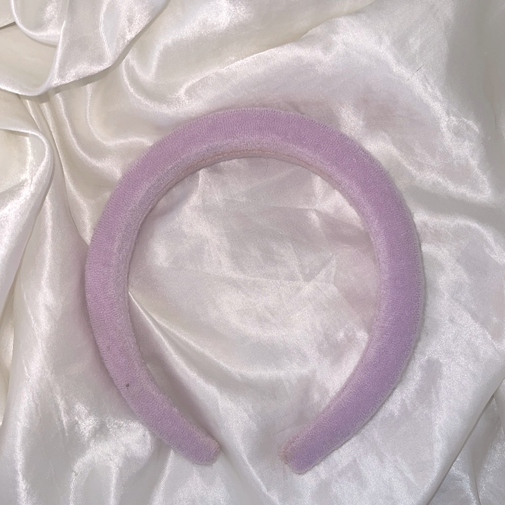 Fuzzy Fabric Headband for Makeup and Style Purple